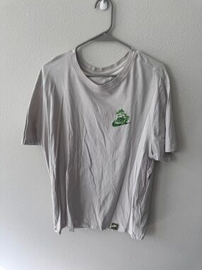 Nike Light Gray Short Sleeve Tee with Green Logo